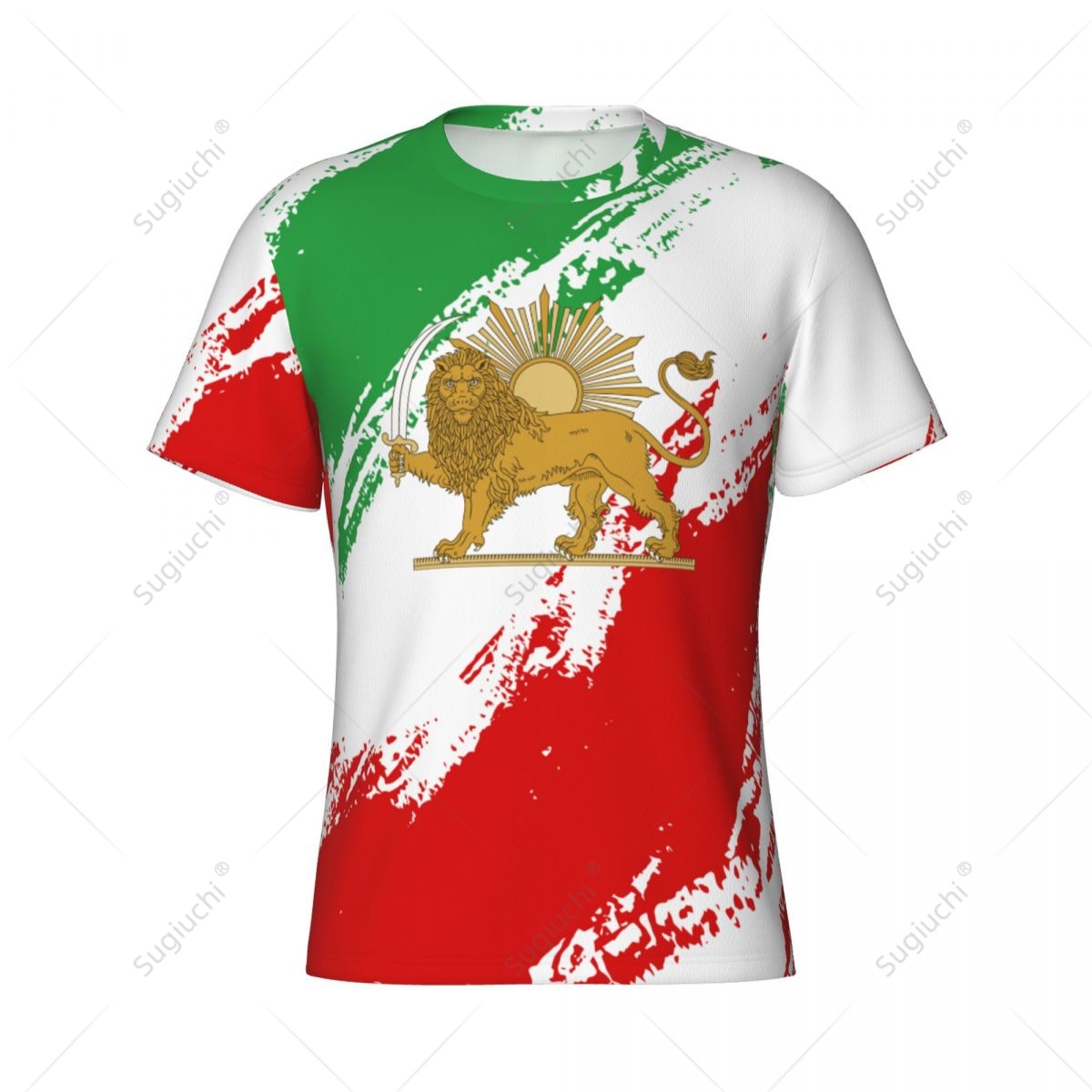T Shirt Tight Fit - Custom Name Nunber Persia Iran Lion