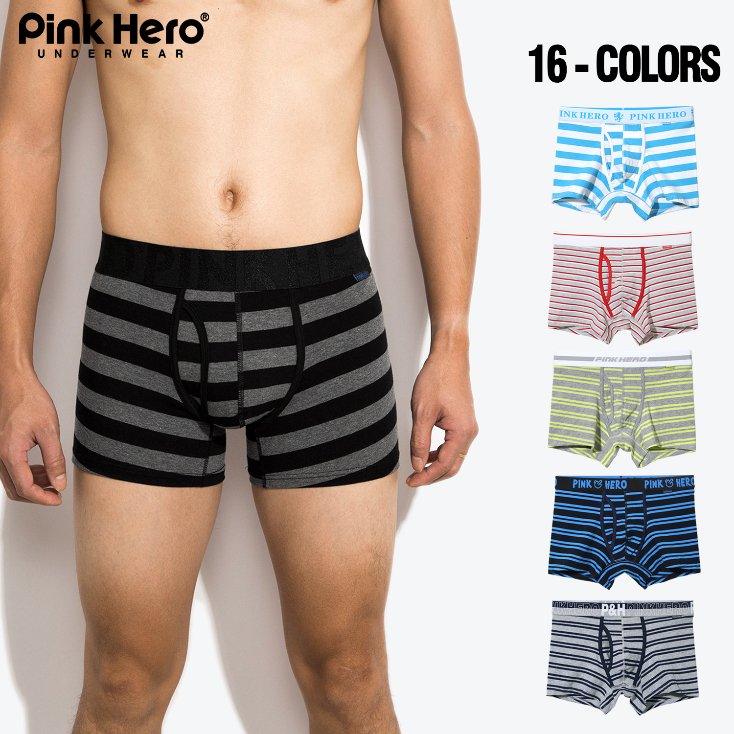 Boxer Shorts Modal - PINKHERO Fashion Underwear Striped Male Underpants