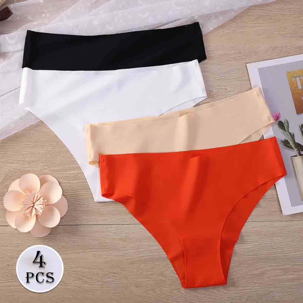 Multi Pack Underwear - 4 Pack Women Seamless Thongs No