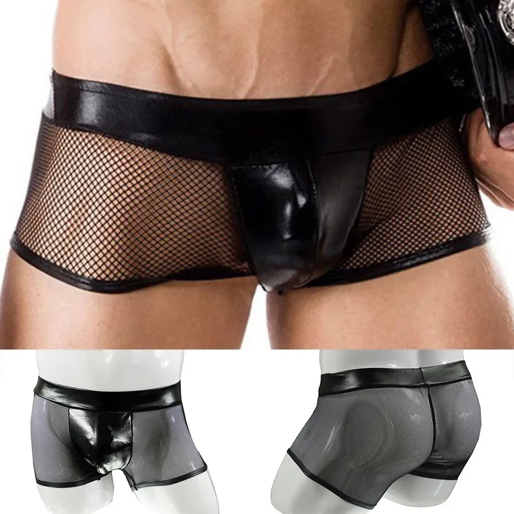 Men Sexy Underwear Faux Leathe – Bamboo Fiber Trunk Bewertung und Preis