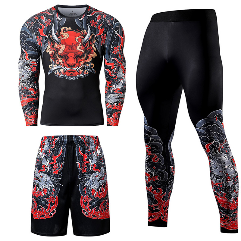 2/3PCS Men Jiu jitsu Tracksuit – Compression Long Pant Bewertung und Preis