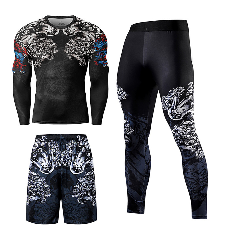 2/3PCS Men Jiu jitsu Tracksuit – Compression Long Pant Bewertung und Preis