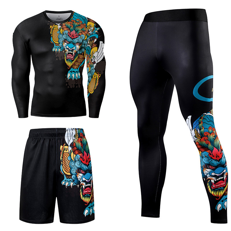 2/3PCS Men Jiu jitsu Tracksuit – Compression Long Pant Bewertung und Preis