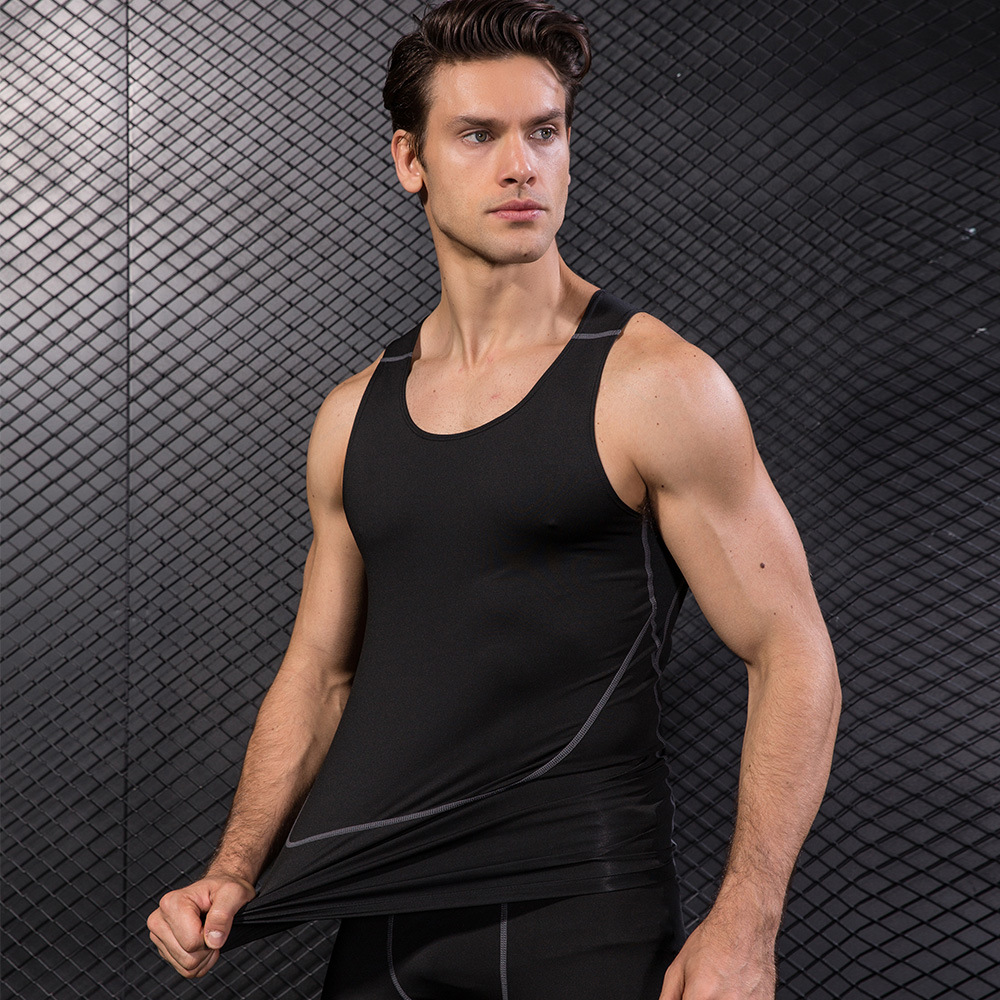 Men Black Sport Skinny Vest Ti – T Shirt Tight Fit Bewertung und Preis