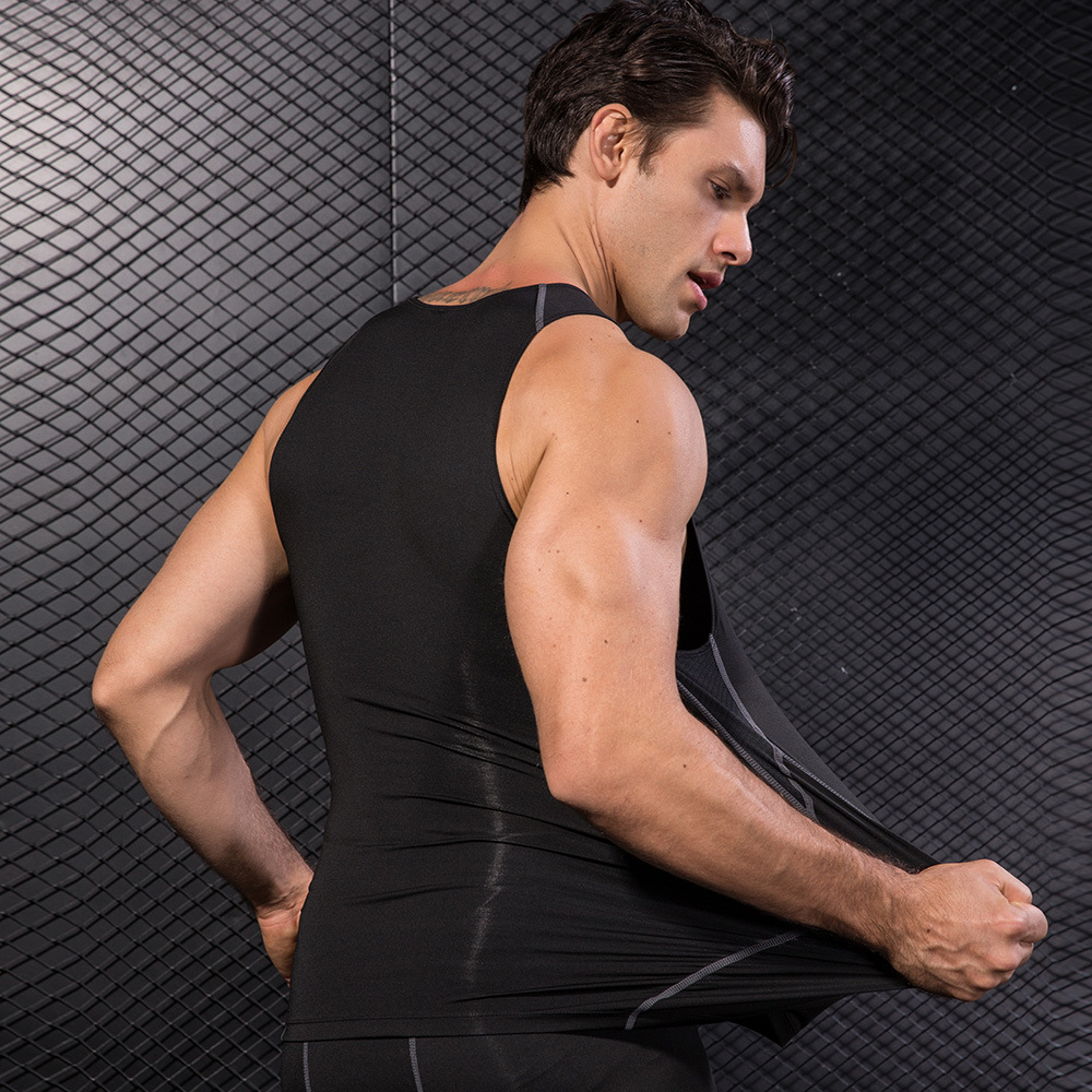 Men Black Sport Skinny Vest Ti – T Shirt Tight Fit Bewertung und Preis
