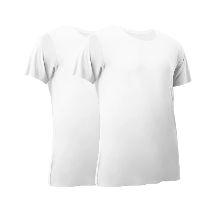 2PCS Men's Summer Ice Silk Sea – Undershirt Crew Neck Bewertung und Preis