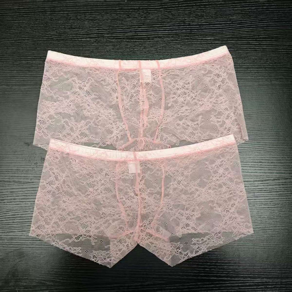 2PCS PACK Man's Pink Lace Brie – Boxer Brief Pack Cotton Bewertung und Preis