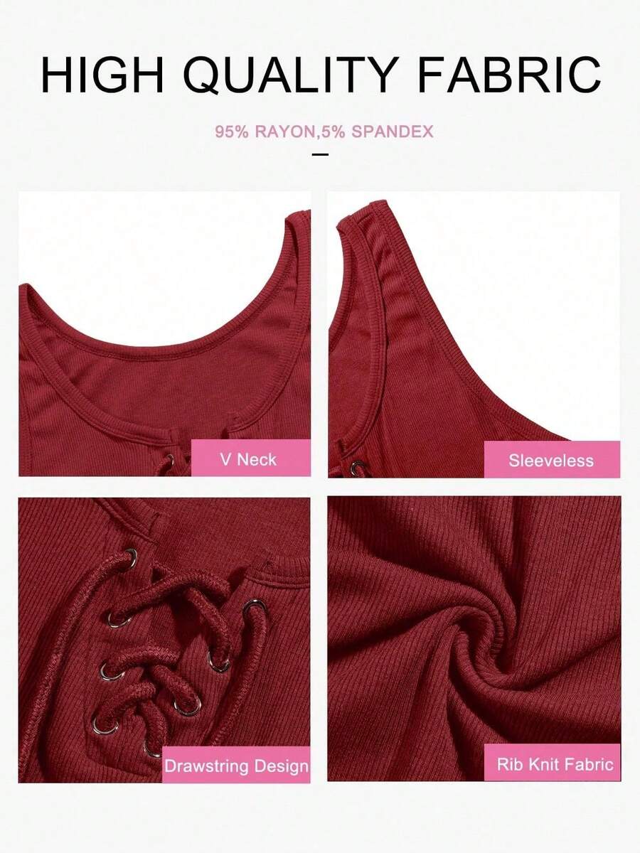 Womens V-Neck Sleeveless Ribbe – Tank Top Ribbed Bewertung und Preis