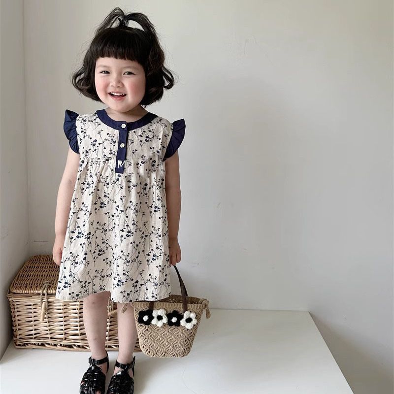 Girls summer floral dress 2024 – Undershirt Crew Neck Bewertung und Preis