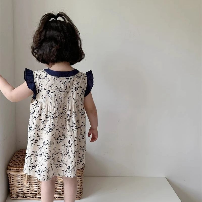 Girls summer floral dress 2024 – Undershirt Crew Neck Bewertung und Preis