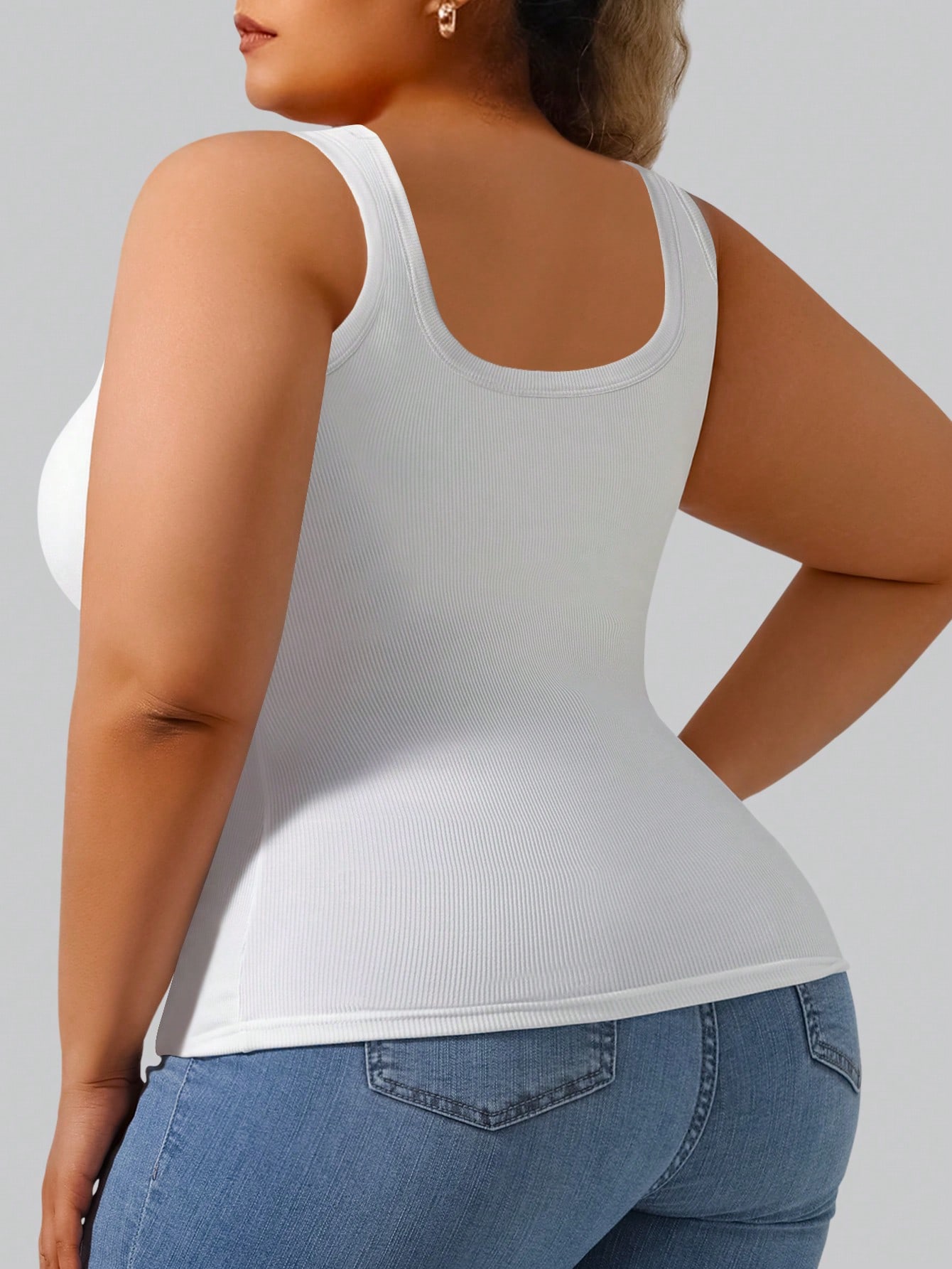 Plus Size Women's Solid Ribbed – Tank Top Ribbed Bewertung und Preis