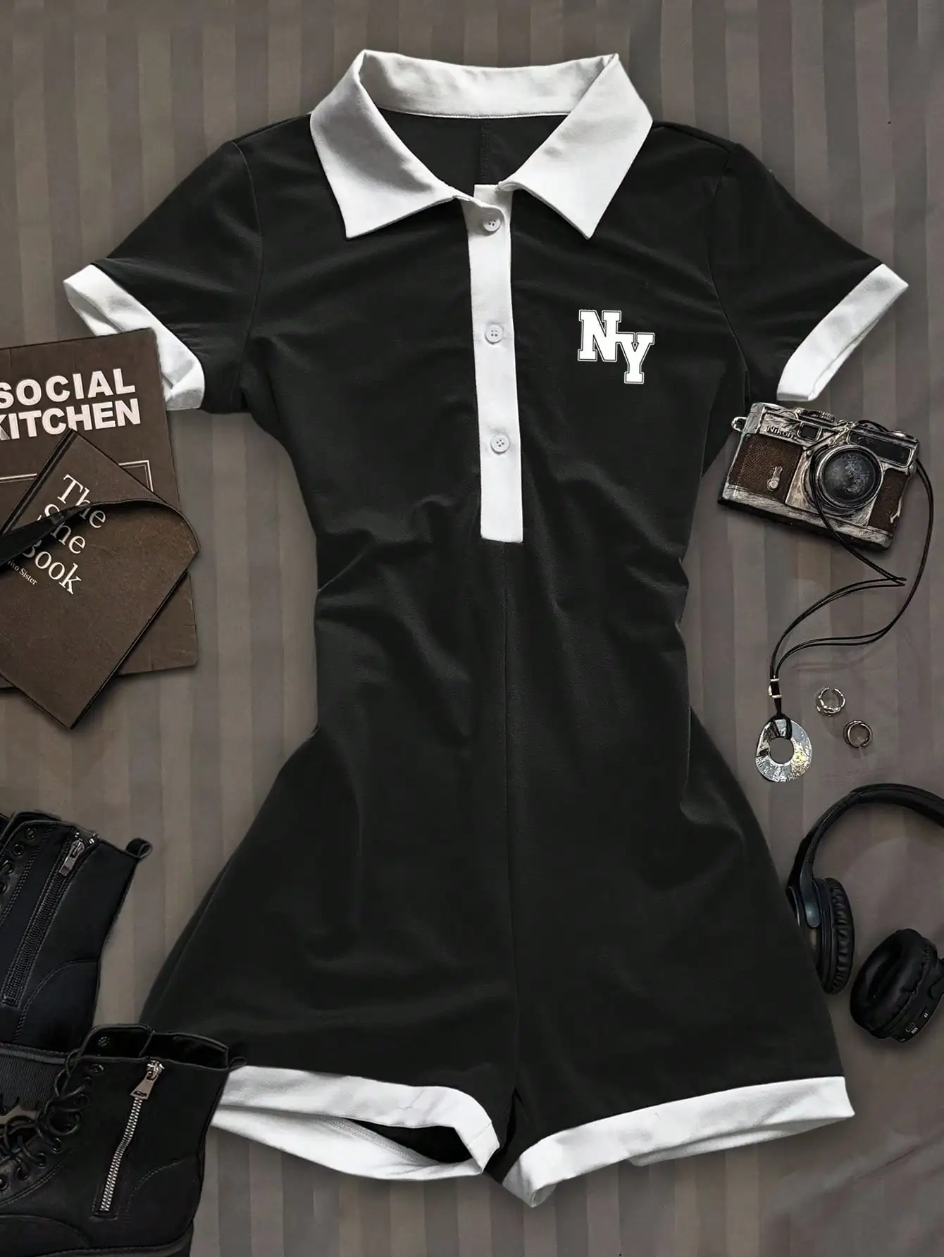 Casual and simple lapel women' – T Shirt Tight Fit Bewertung und Preis