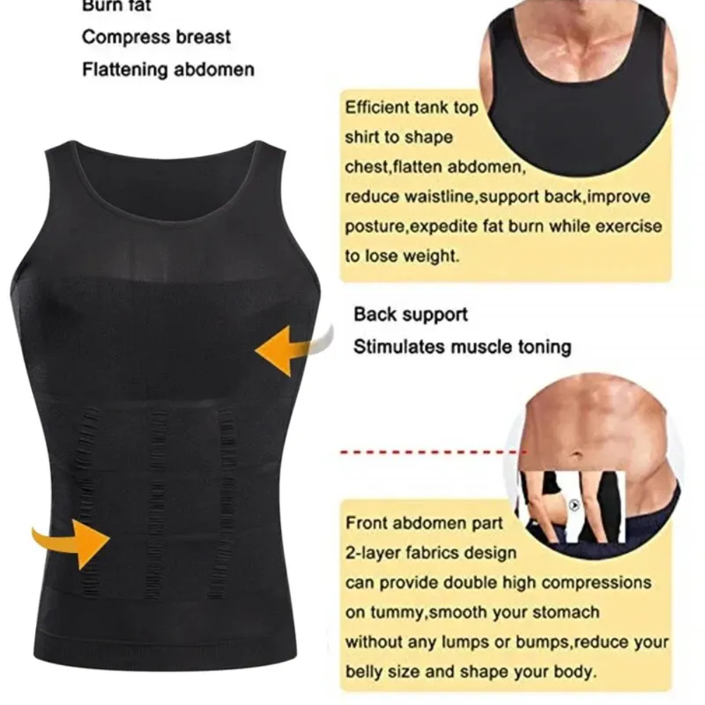 Men Body Shaper Slimming Compr – Sleeveless Undershirt Bewertung und Preis