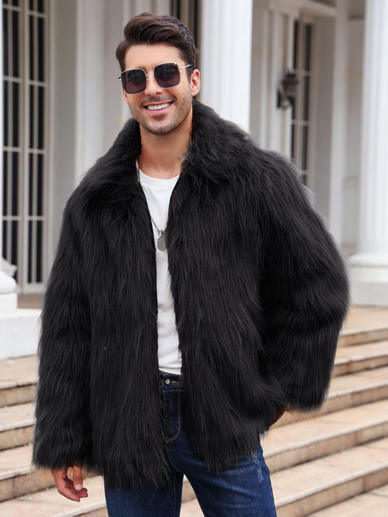 Men Faux Fox Fur Jacket Coat W – Thermal Long John Bewertung und Preis