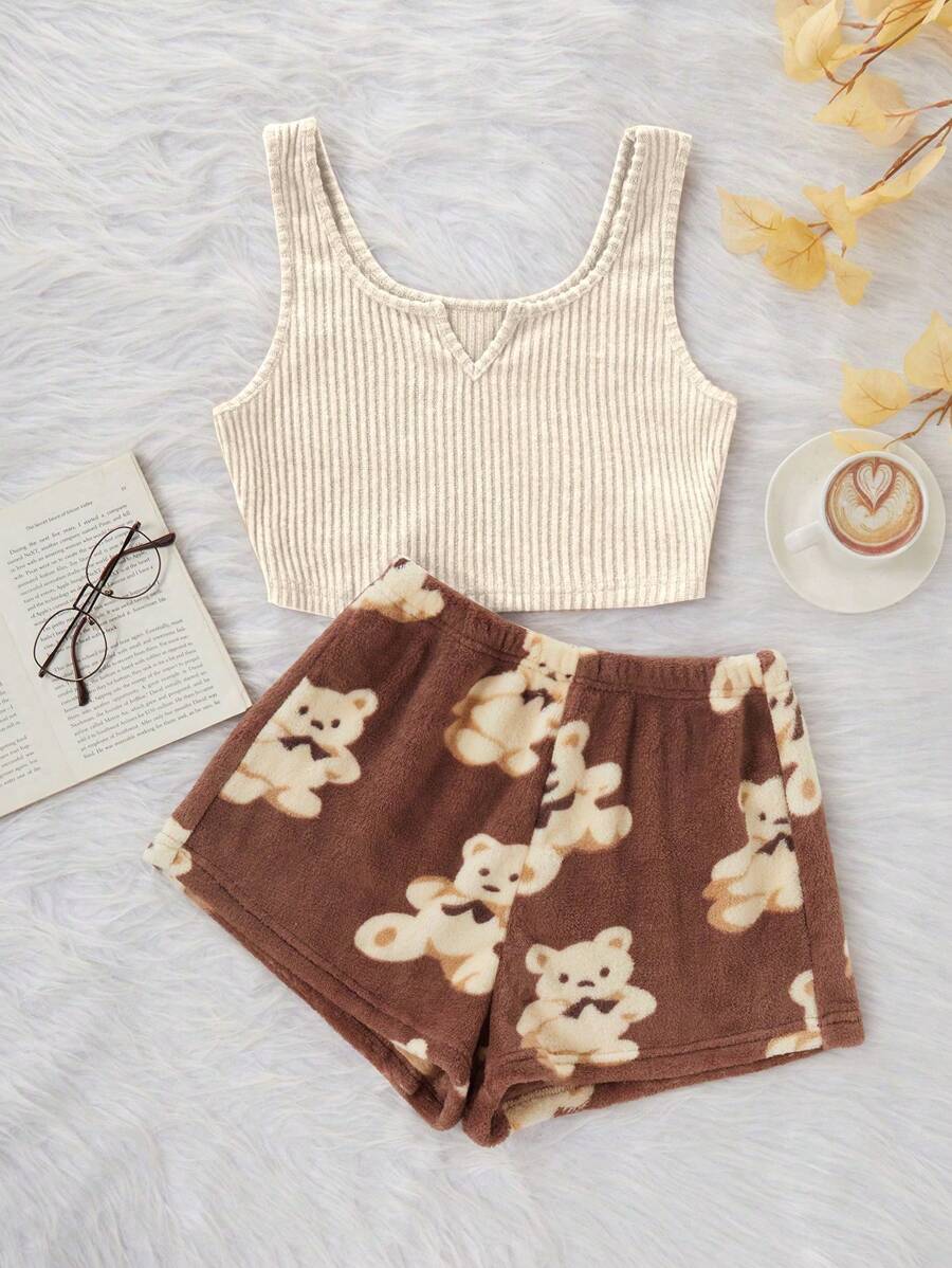 Brown Ribbed Brushed Tank Top  – Tank Top Ribbed Bewertung und Preis