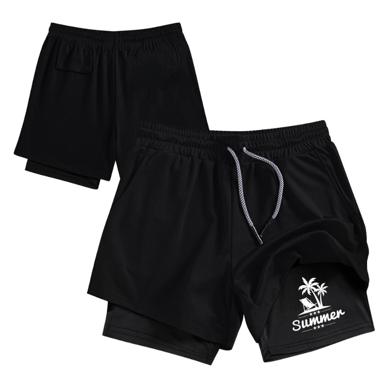 Summer Men's Double Layer Runn – Compression Shorts Athletes Bewertung und Preis