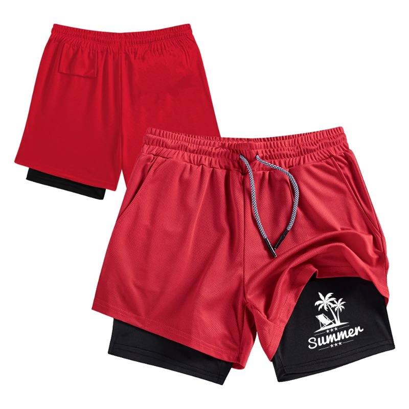 Summer Men's Double Layer Runn – Compression Shorts Athletes Bewertung und Preis