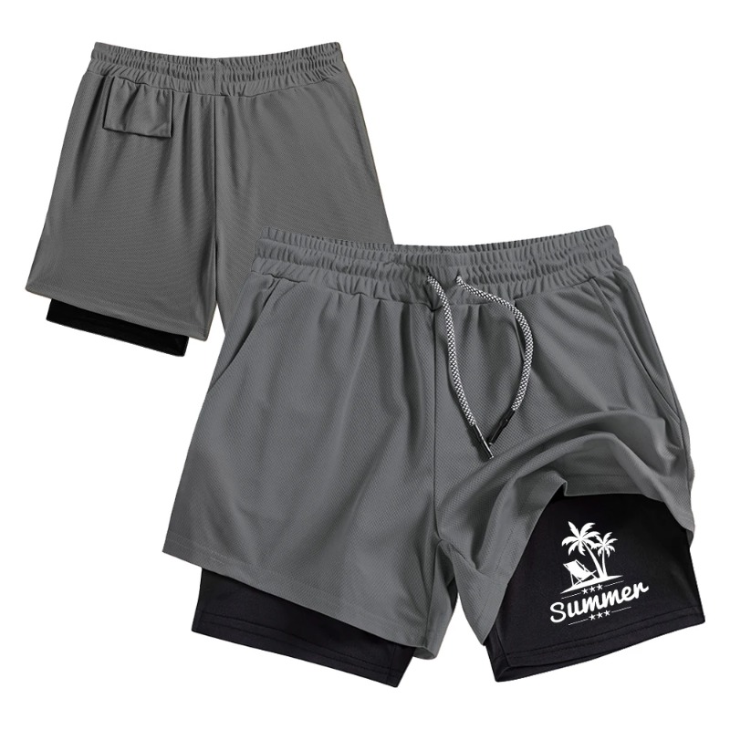 Summer Men's Double Layer Runn – Compression Shorts Athletes Bewertung und Preis