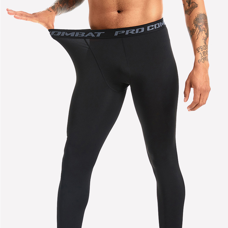 1 Pcs Men's Solid Color Compre – Compression Long Pant Bewertung und Preis