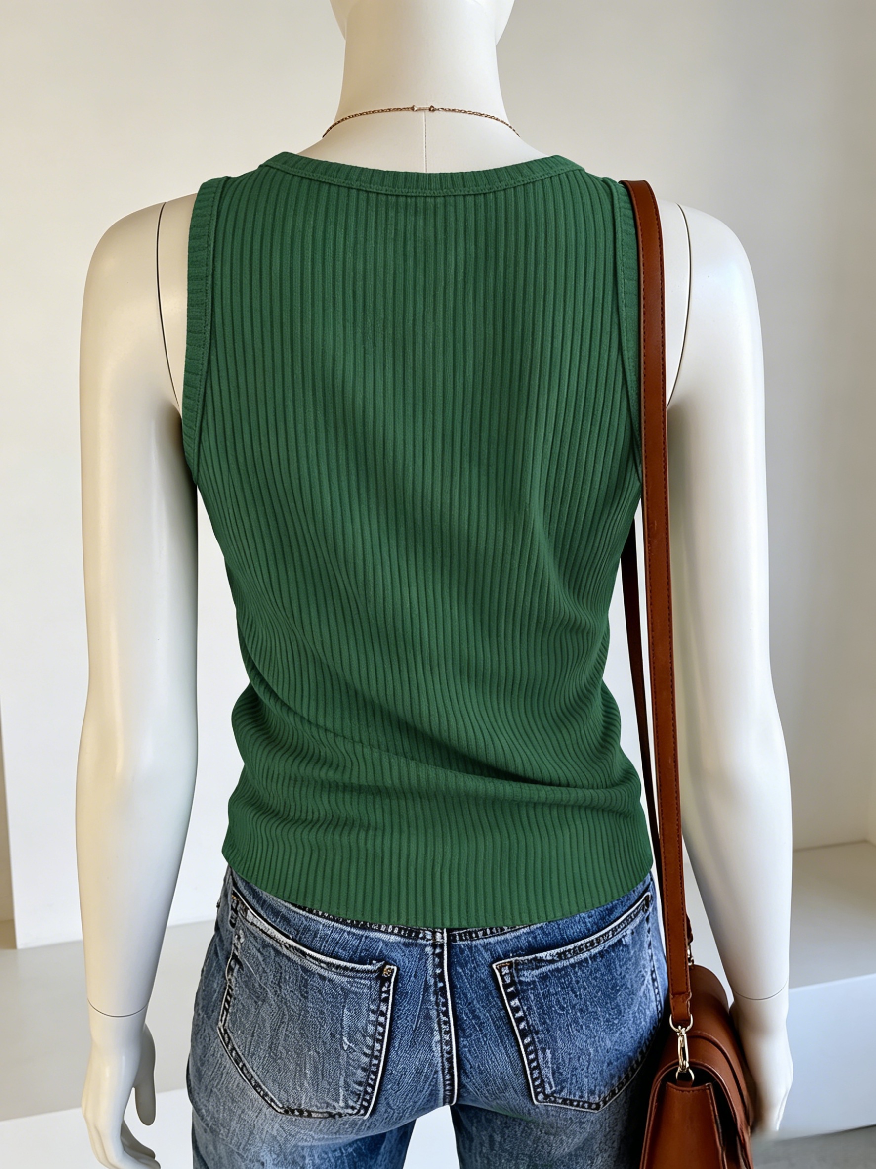Plus Size Women Green Ribbed K – Tank Top Ribbed Bewertung und Preis