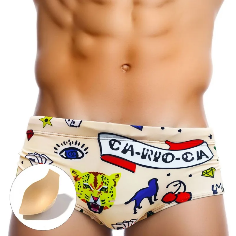 Sexy Men's Swimsuit Push-Up Sw – Trunk Breathable Men Bewertung und Preis