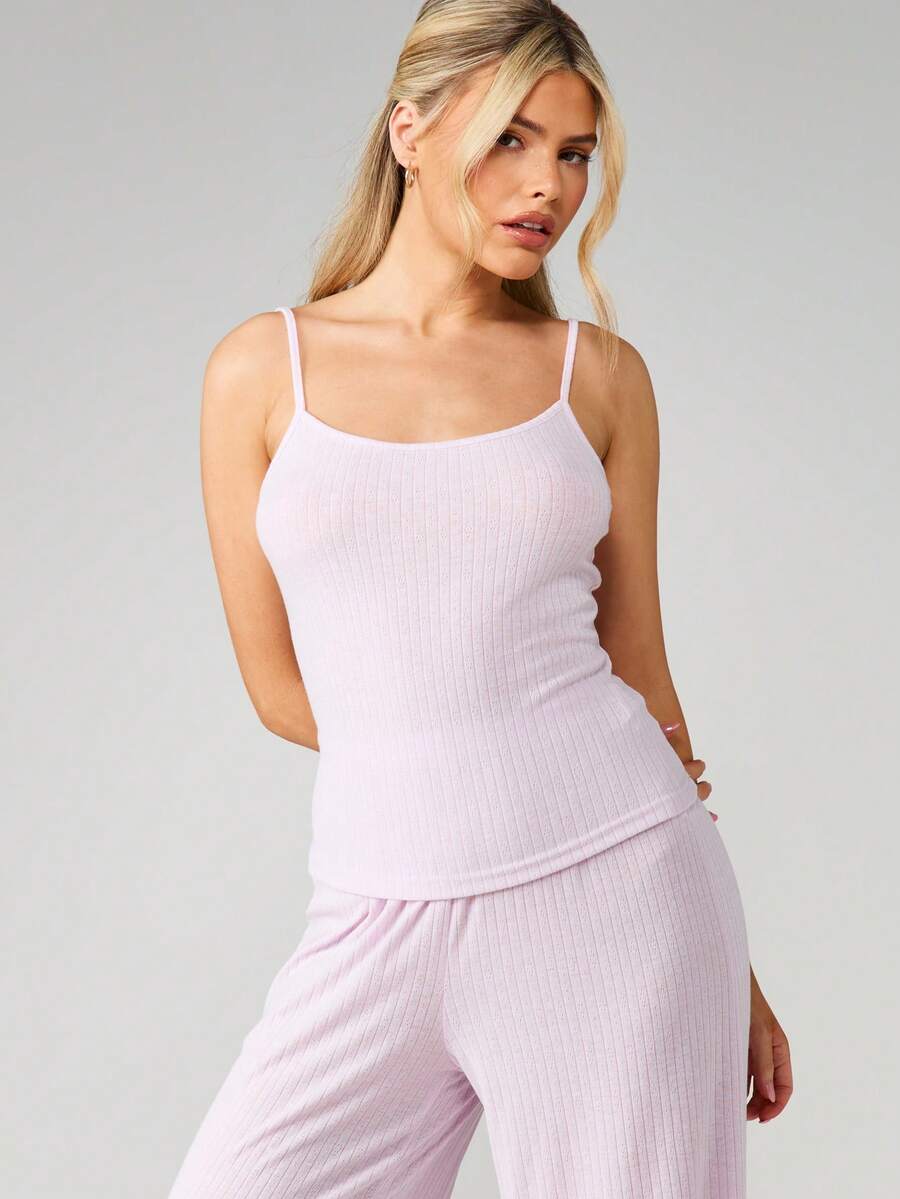 Ribbed Pointelle Lounge Set Wi – Tank Top Ribbed Bewertung und Preis