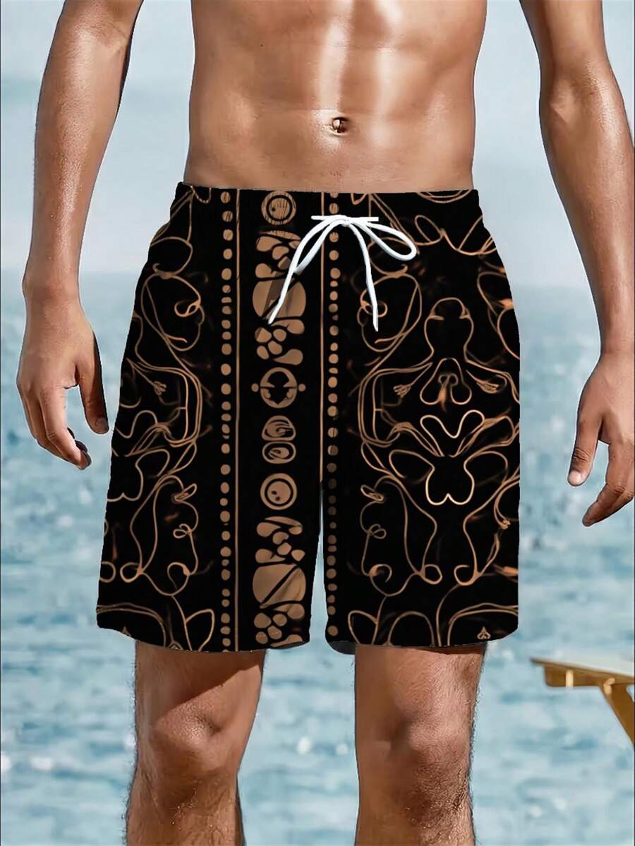 Mens Abstract Geometric Print  – Trunk Breathable Men Bewertung und Preis