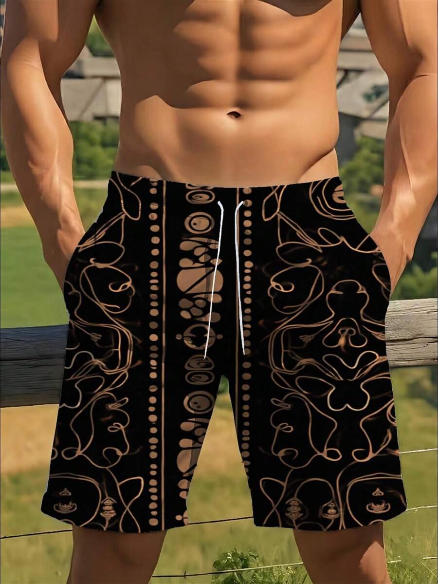Mens Abstract Geometric Print  – Trunk Breathable Men Bewertung und Preis
